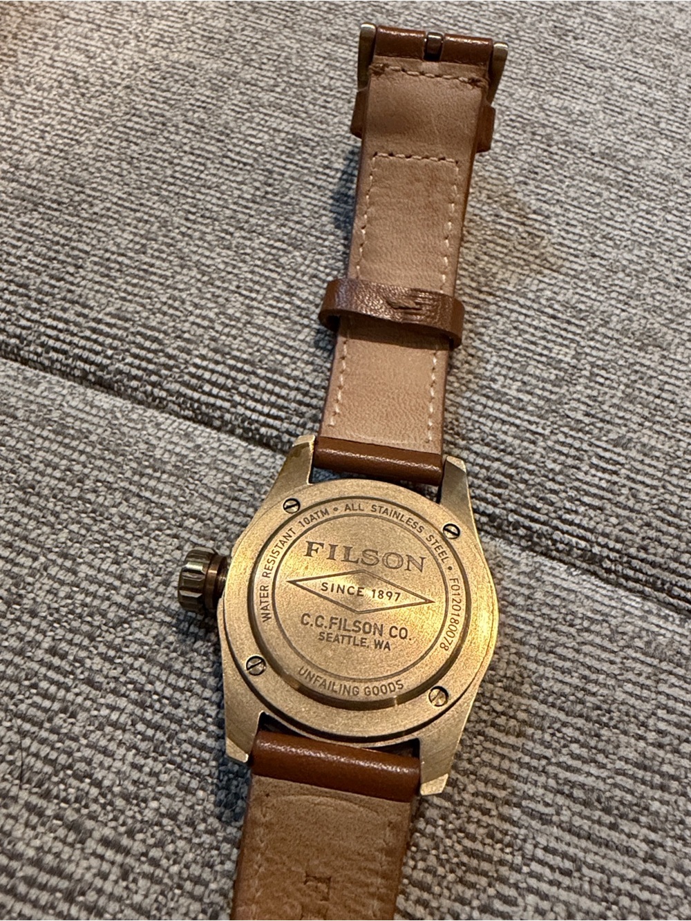 FILSON Brown Leather Strap Men's Watch (Brown) - Picture 3 of 3